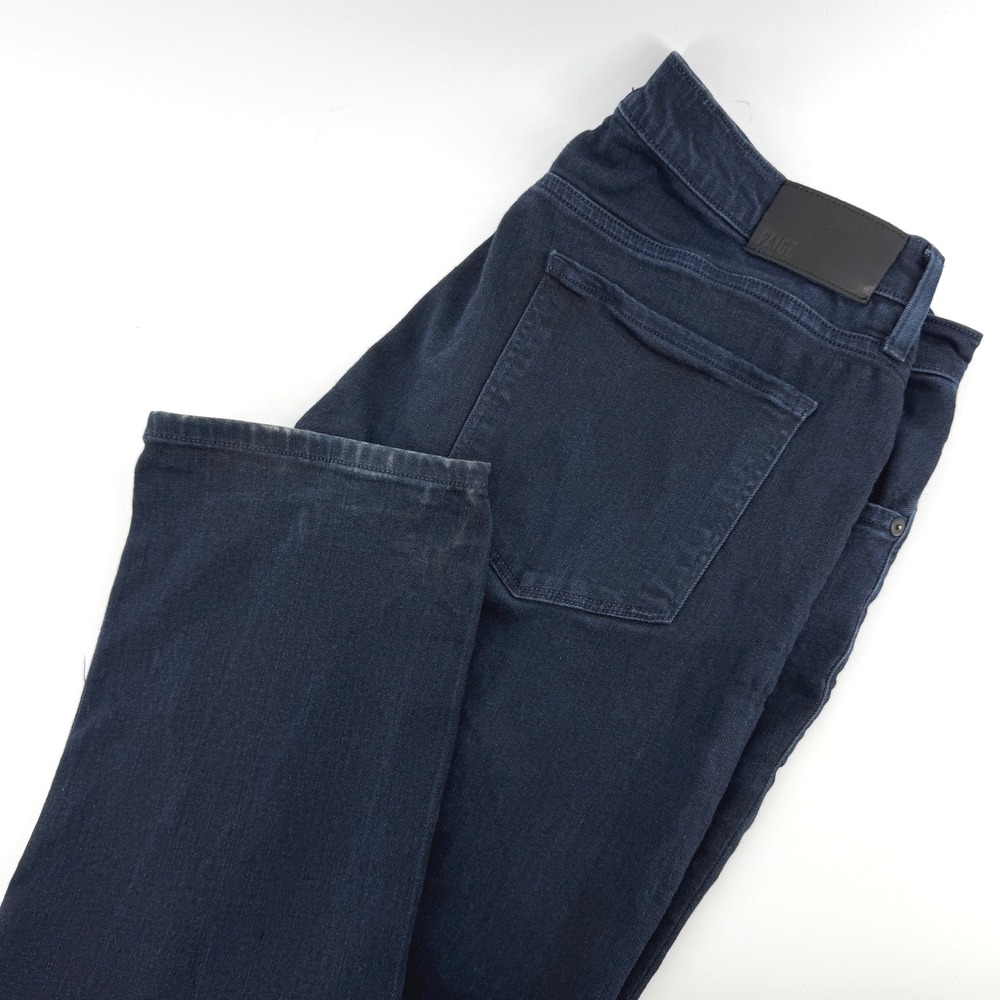 PAIGE Federal Straight Jeans Mens‎ 36x34 Dark Indigo Blue Rayon Blend Stretch